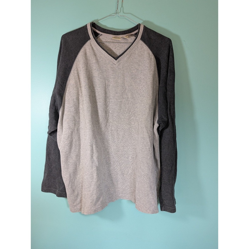Falls Creek Men's Dark & Light Gray Sweater Cotton Size 2Xl
